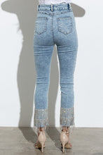 Load image into Gallery viewer, Sweet Rhinestone Fringe Jeans by Blue B
