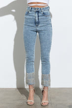 Load image into Gallery viewer, Sweet Rhinestone Fringe Jeans by Blue B
