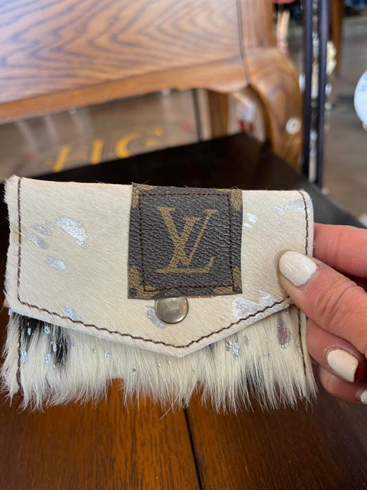 Louis Vuitton upcycled vintage repurposed vintage cowhide leather