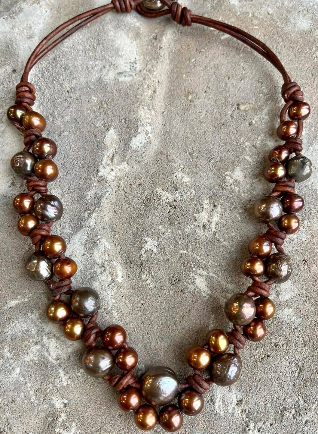 “ Double Strand Angel” Golden Freshwater Cultured Pearl