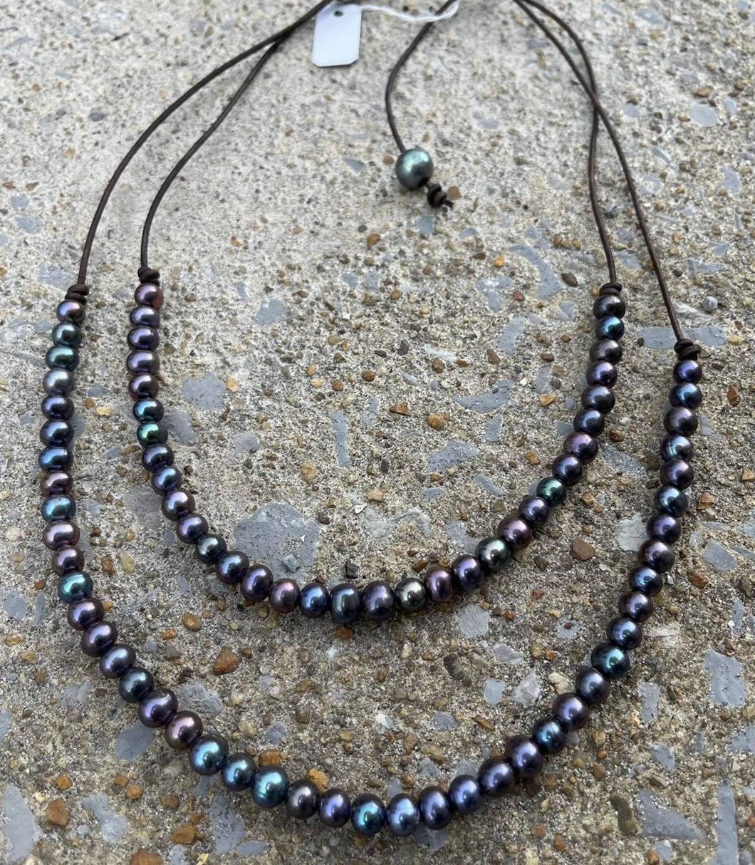 HC Double Strand Angle Pearl Necklace