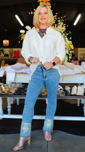 Load image into Gallery viewer, Sweet Rhinestone Fringe Jeans by Blue B
