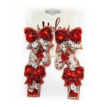 Load image into Gallery viewer, Assorted Hand Beaded Christmas Earrings - Post
