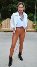 Load image into Gallery viewer, Booty Pump Faux Leather Skinny Leggings - Blue B
