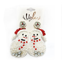 Load image into Gallery viewer, Assorted Hand Beaded Christmas Earrings - Post
