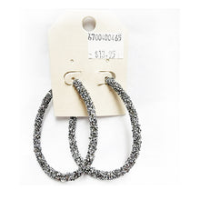 Load image into Gallery viewer, Teardrop Hoop Rhinestone Earrings - Post
