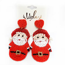 Load image into Gallery viewer, Assorted Hand Beaded Christmas Earrings - Post
