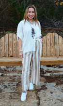 Load image into Gallery viewer, Umgee Striped Pants with Frayed Hem
