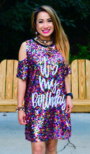 Load image into Gallery viewer, It&#39;s My Birthday Multi Color Sequin  Dress

