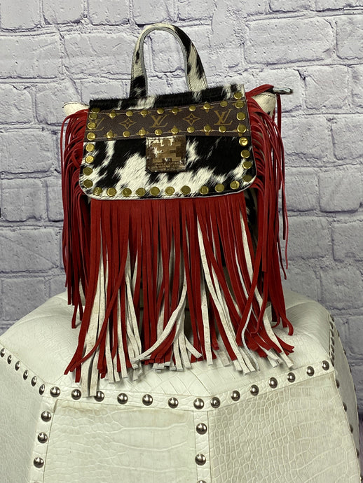 louis vuitton cowhide fringe purse