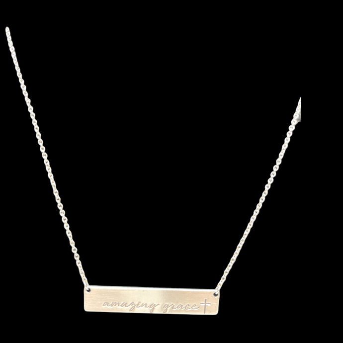 Amazing grace 2025 bar necklace