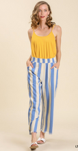 Load image into Gallery viewer, Umgee Striped Pants with Frayed Hem
