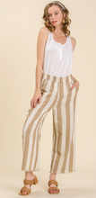 Load image into Gallery viewer, Umgee Striped Pants with Frayed Hem
